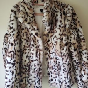 White House Black Market Faux Fur Jacket